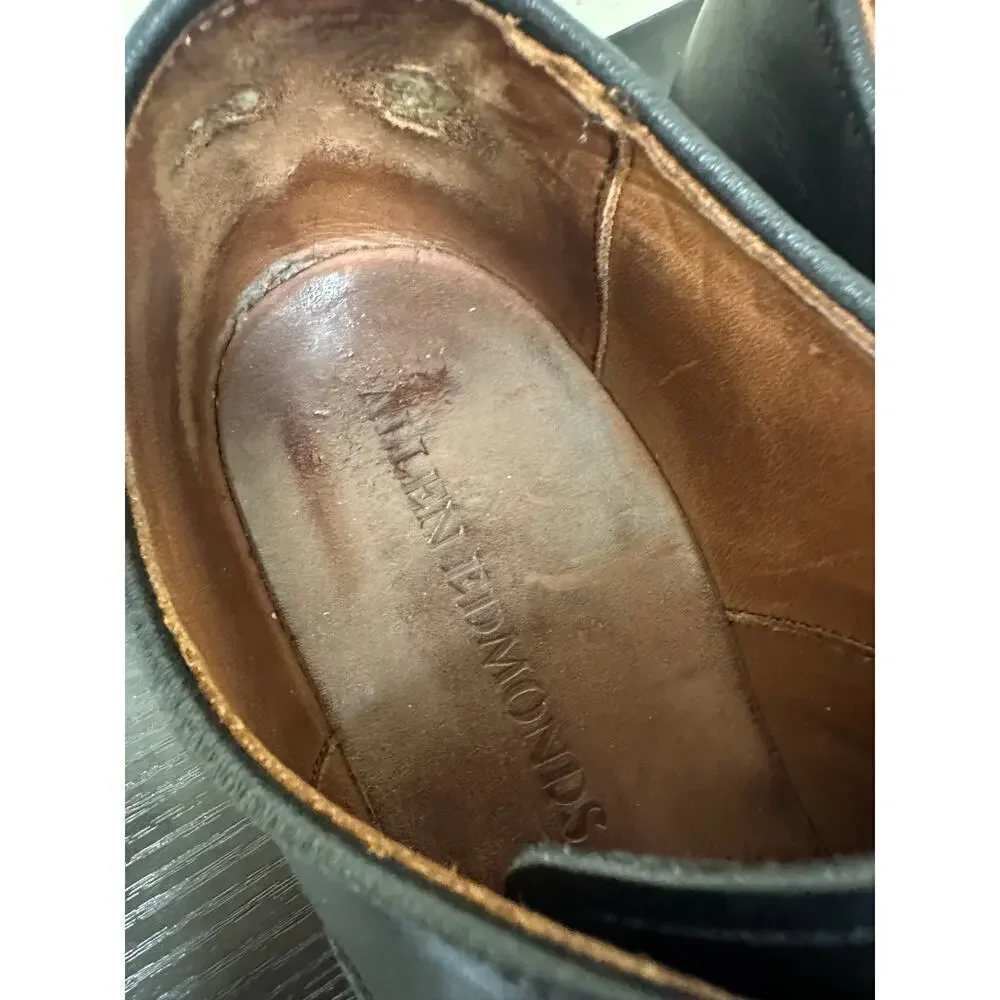 Allen Edmonds US 10 Black Park Avenue Cap Toe Oxford Dress Shoes Office Business